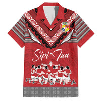 Personalised Tonga Rugby Pacific Family Matching Short Sleeve Bodycon Dress and Hawaiian Shirt Ikale Tahi Sipi Tau