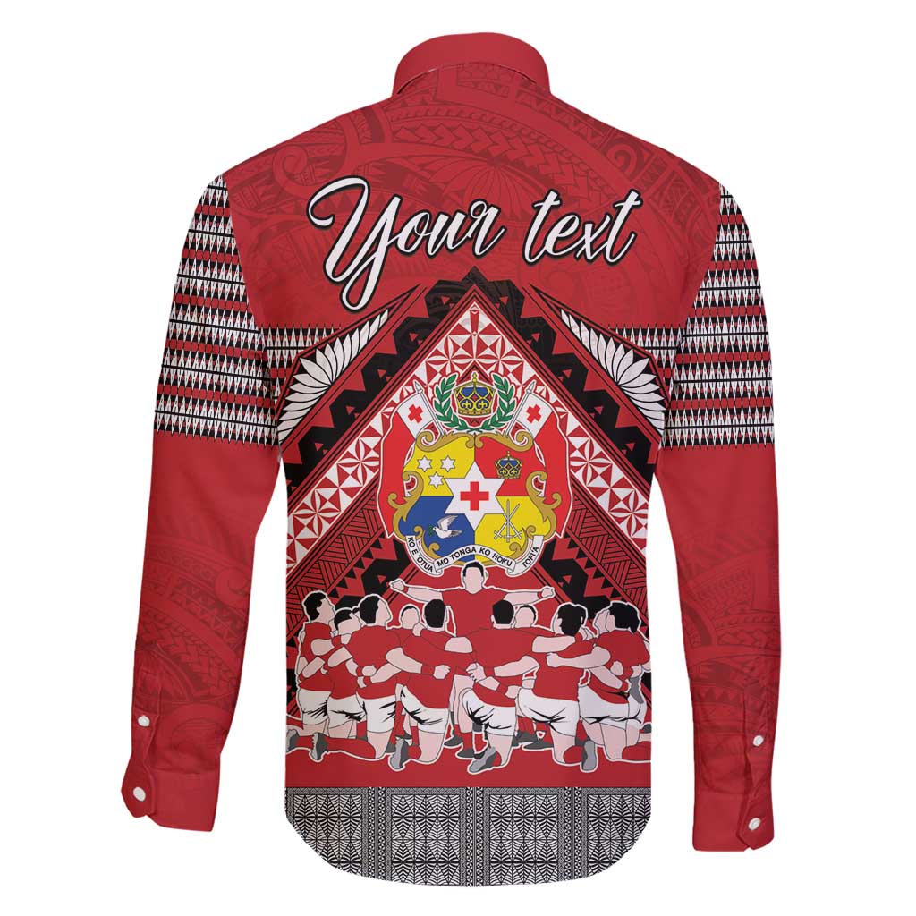 Personalised Tonga Rugby Pacific Family Matching Short Sleeve Bodycon Dress and Hawaiian Shirt Ikale Tahi Sipi Tau