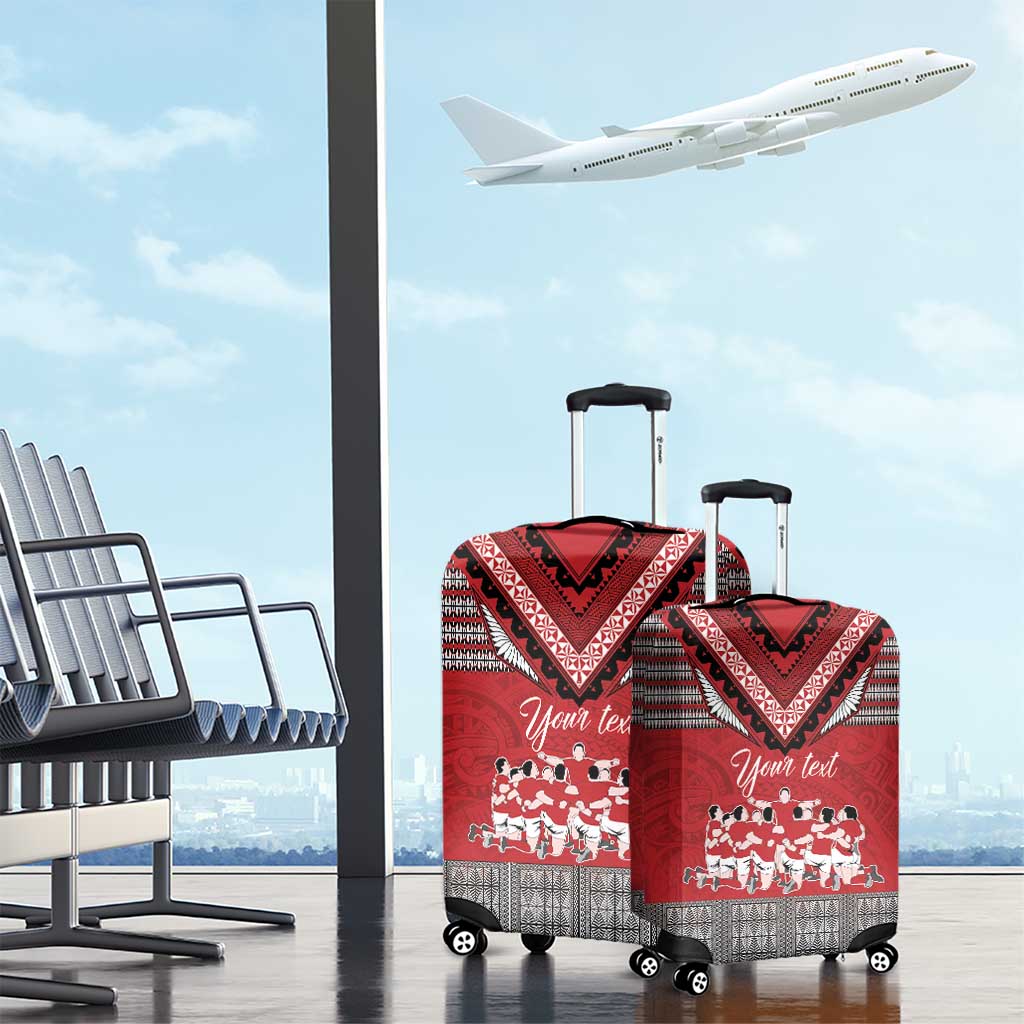 Personalised Tonga Rugby Pacific Luggage Cover Ikale Tahi Sipi Tau