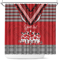 Personalised Tonga Rugby Pacific Shower Curtain Ikale Tahi Sipi Tau