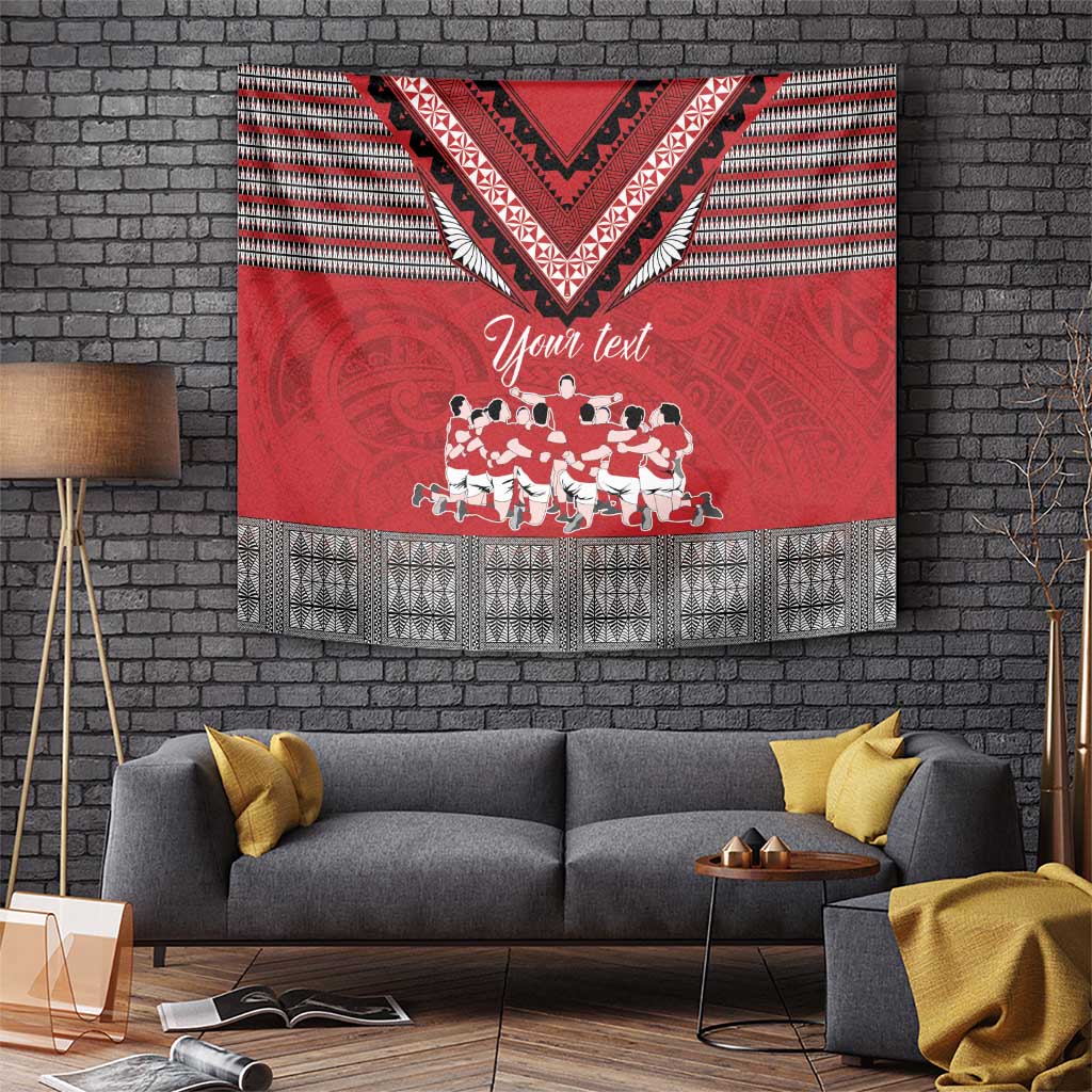 Personalised Tonga Rugby Pacific Tapestry Ikale Tahi Sipi Tau