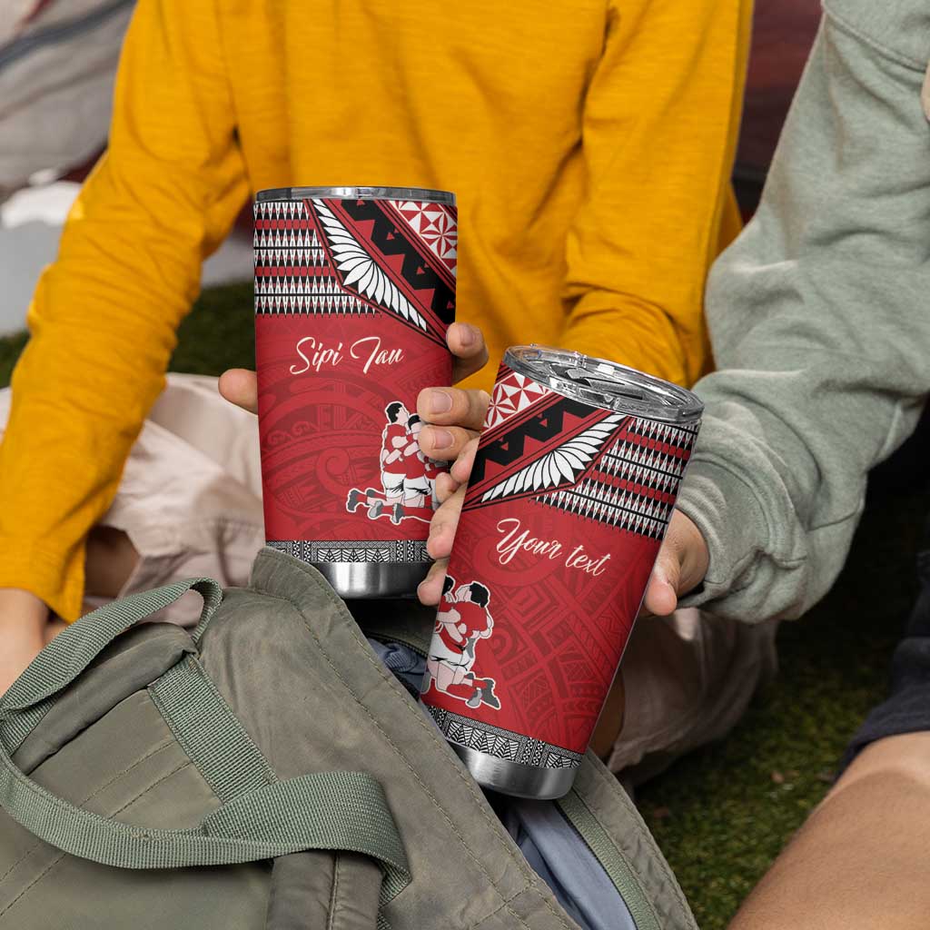 Personalised Tonga Rugby Pacific Tumbler Cup Ikale Tahi Sipi Tau