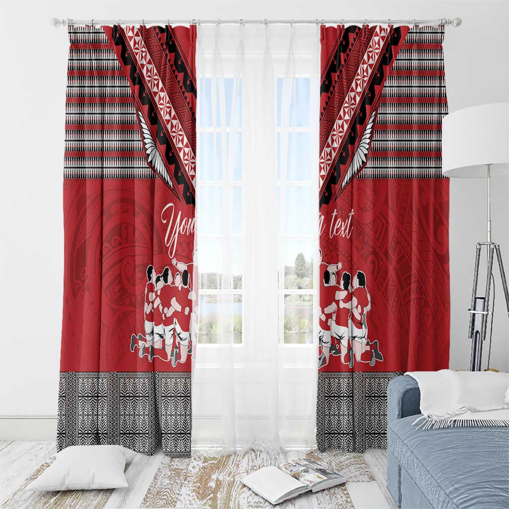 Personalised Tonga Rugby Pacific Window Curtain Ikale Tahi Sipi Tau
