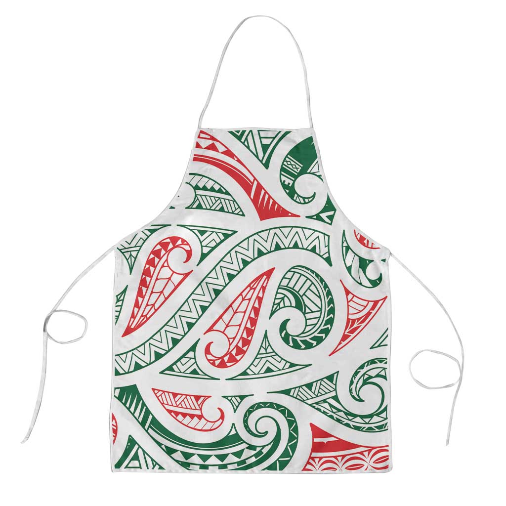 New Zealand Kowhaiwhai Christmas Apron Traditional Maori Koru Pattern - Polynesian Pride