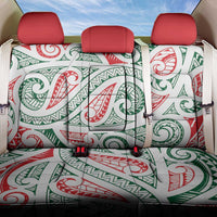 New Zealand Kowhaiwhai Christmas Back Car Seat Cover Traditional Maori Koru Pattern LT9 One Size White - Polynesian Pride