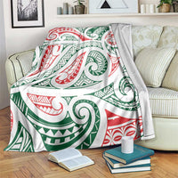 New Zealand Kowhaiwhai Christmas Blanket Traditional Maori Koru Pattern - Polynesian Pride