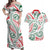 New Zealand Kowhaiwhai Christmas Couples Matching Off Shoulder Maxi Dress and Hawaiian Shirt Traditional Maori Koru Pattern - Polynesian Pride