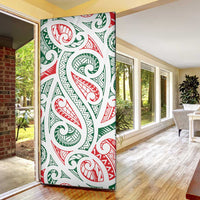 New Zealand Kowhaiwhai Christmas Door Cover Traditional Maori Koru Pattern - Polynesian Pride