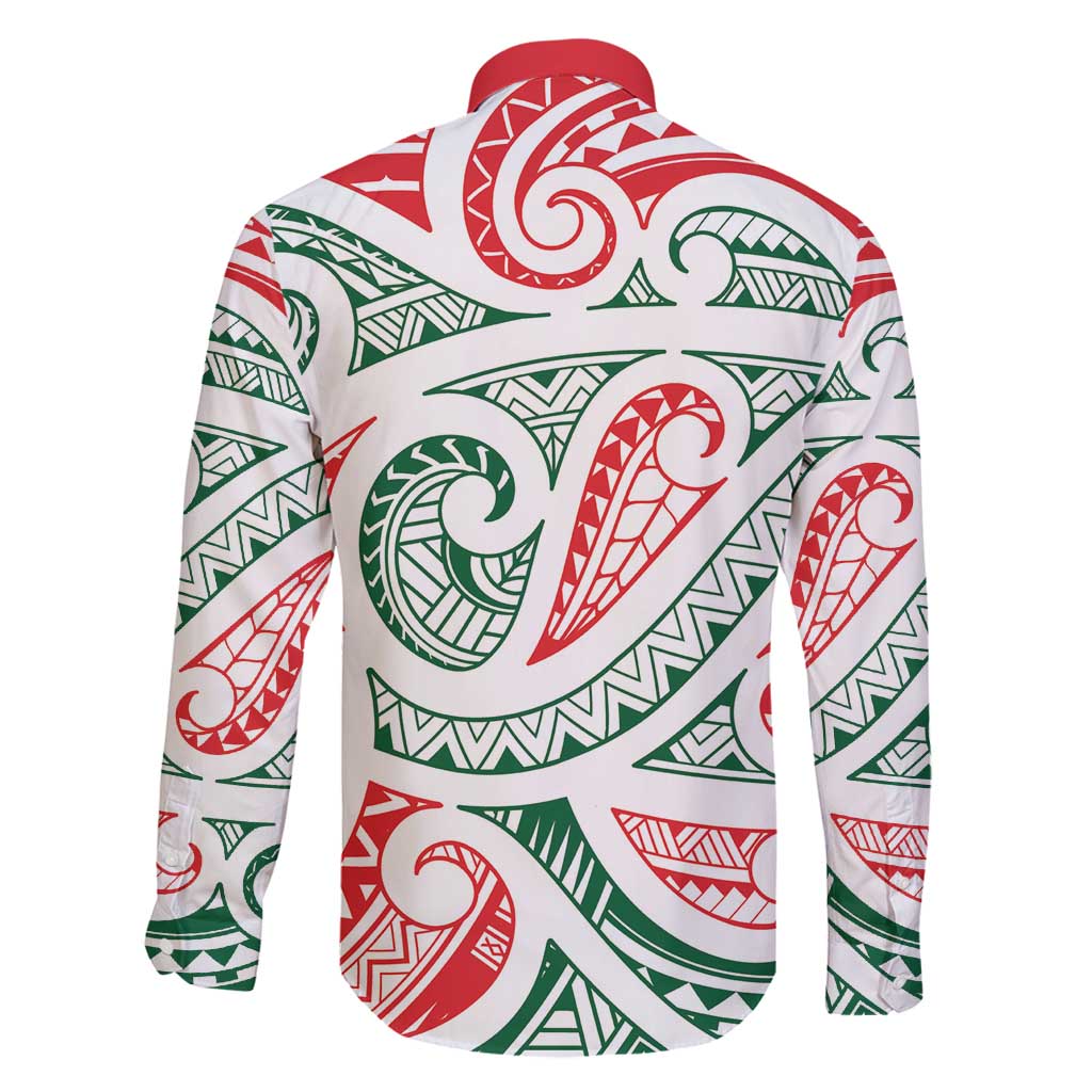 New Zealand Kowhaiwhai Christmas Family Matching Puletasi and Hawaiian Shirt Traditional Maori Koru Pattern - Polynesian Pride