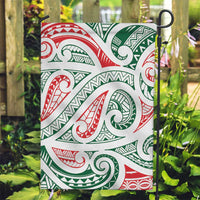 New Zealand Kowhaiwhai Christmas Garden Flag Traditional Maori Koru Pattern - Polynesian Pride