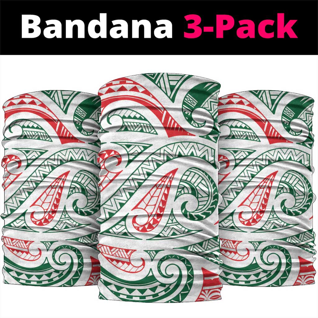 New Zealand Kowhaiwhai Christmas Neck Gaiter Traditional Maori Koru Pattern - Polynesian Pride