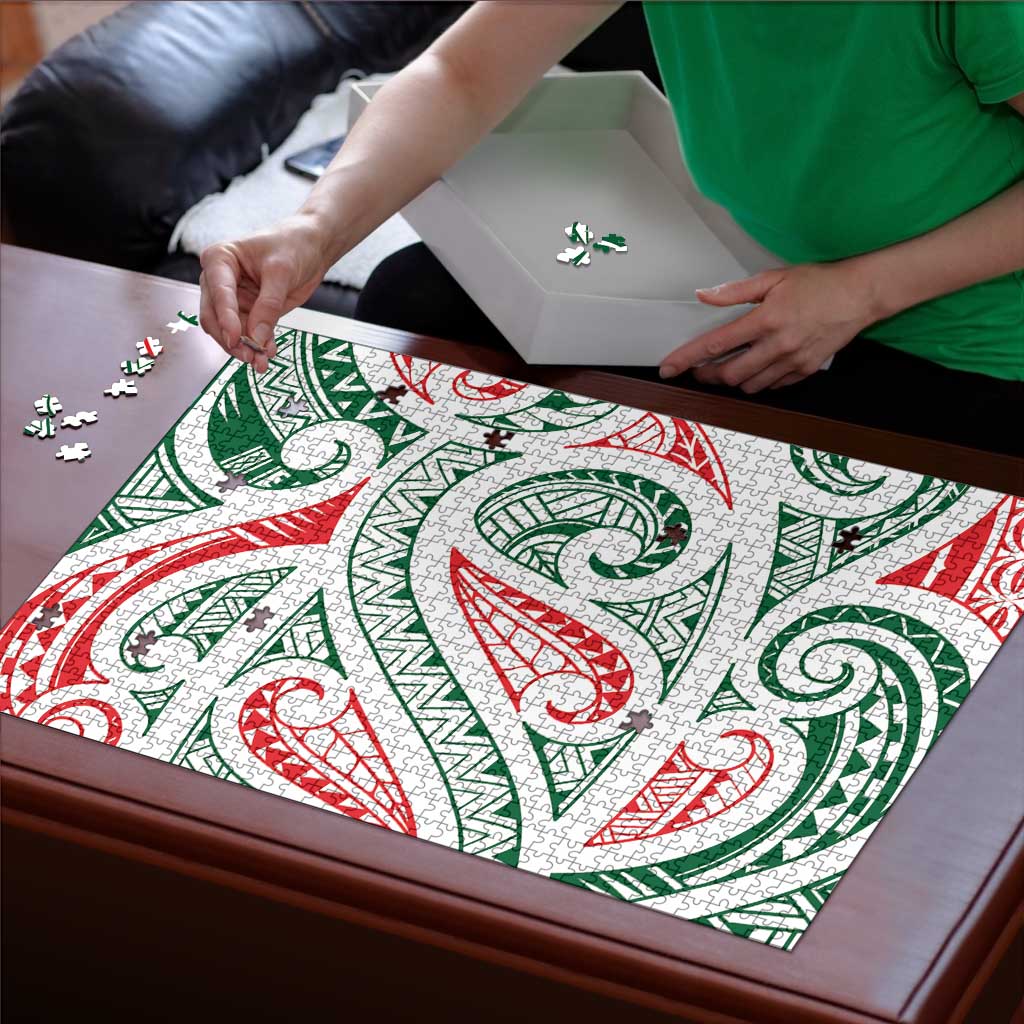 New Zealand Kowhaiwhai Christmas Puzzle Traditional Maori Koru Pattern - Polynesian Pride