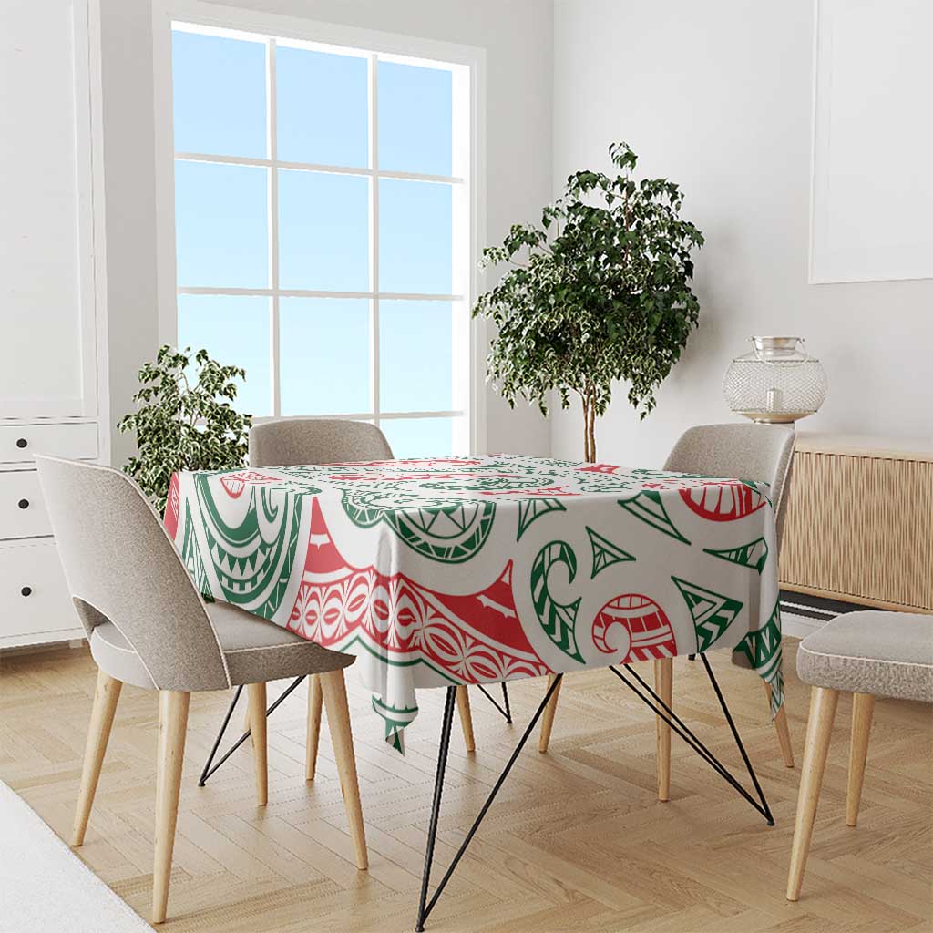 New Zealand Kowhaiwhai Christmas Tablecloth Traditional Maori Koru Pattern - Polynesian Pride