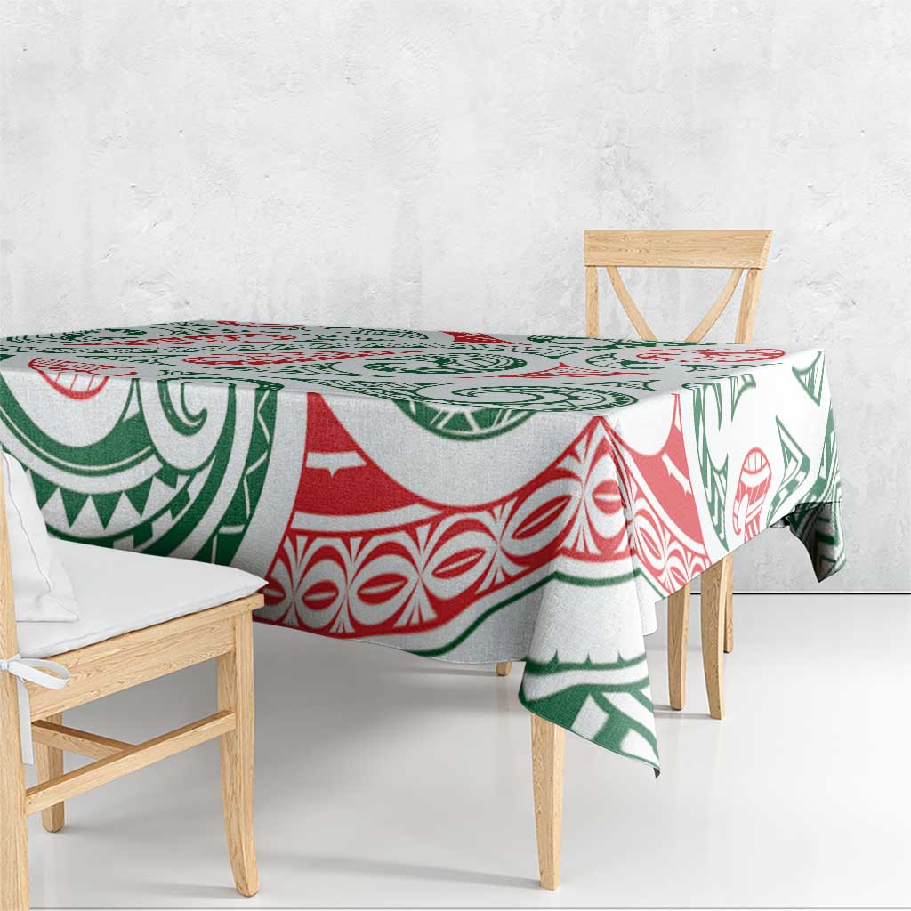 New Zealand Kowhaiwhai Christmas Tablecloth Traditional Maori Koru Pattern - Polynesian Pride