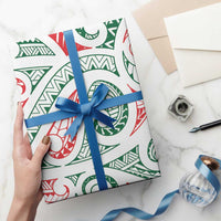 New Zealand Kowhaiwhai Christmas Wrapping Paper Traditional Maori Koru Pattern - Polynesian Pride