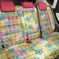 Hawaiian Palaka Back Car Seat Cover Hibiscus Palm Leaf Pattern LT9 - Polynesian Pride