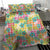 Hawaiian Palaka Bedding Set Hibiscus Palm Leaf Pattern - Polynesian Pride