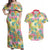 Hawaiian Palaka Couples Matching Off Shoulder Maxi Dress and Hawaiian Shirt Hibiscus Palm Leaf Pattern - Polynesian Pride