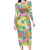 Hawaiian Palaka Family Matching Long Sleeve Bodycon Dress and Hawaiian Shirt Hibiscus Palm Leaf Pattern - Polynesian Pride