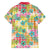 Hawaiian Palaka Family Matching Off The Shoulder Long Sleeve Dress and Hawaiian Shirt Hibiscus Palm Leaf Pattern - Polynesian Pride