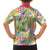 Hawaiian Palaka Family Matching Summer Maxi Dress and Hawaiian Shirt Hibiscus Palm Leaf Pattern - Polynesian Pride