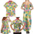 Hawaiian Palaka Family Matching Summer Maxi Dress and Hawaiian Shirt Hibiscus Palm Leaf Pattern - Polynesian Pride
