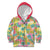 Hawaiian Palaka Kid Hoodie Hibiscus Palm Leaf Pattern - Polynesian Pride