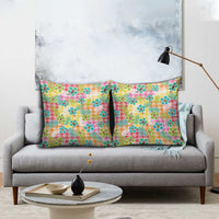Hawaiian Palaka Pillow Cover Hibiscus Palm Leaf Pattern LT9 - Polynesian Pride