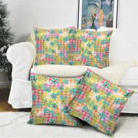 Hawaiian Palaka Pillow Cover Hibiscus Palm Leaf Pattern LT9 - Polynesian Pride