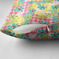 Hawaiian Palaka Pillow Cover Hibiscus Palm Leaf Pattern LT9 - Polynesian Pride