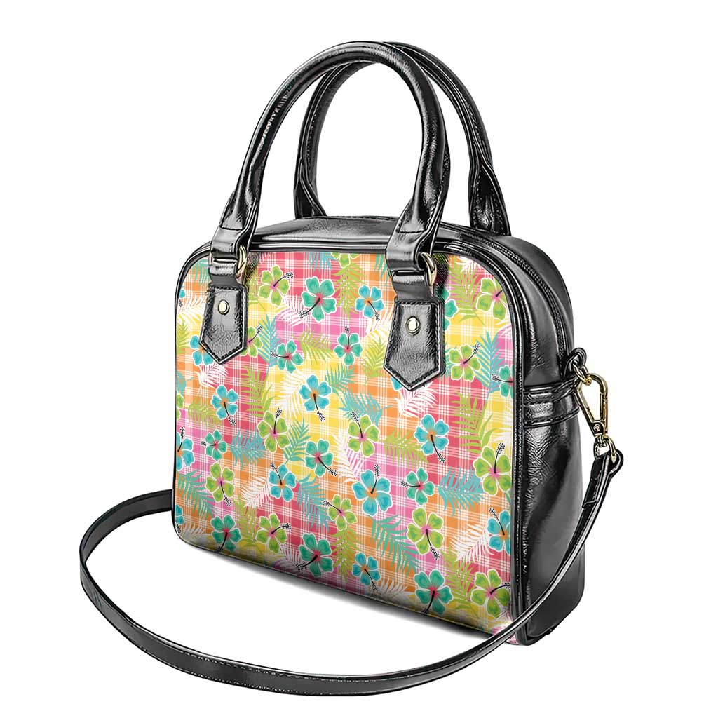 Hawaiian Palaka Shoulder Handbag Hibiscus Palm Leaf Pattern LT9 - Polynesian Pride