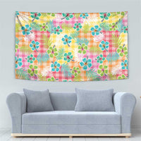 Hawaiian Palaka Tapestry Hibiscus Palm Leaf Pattern LT9 - Polynesian Pride