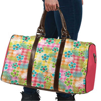 Hawaiian Palaka Travel Bag Hibiscus Palm Leaf Pattern LT9 - Polynesian Pride