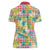 Hawaiian Palaka Women Polo Shirt Hibiscus Palm Leaf Pattern - Polynesian Pride