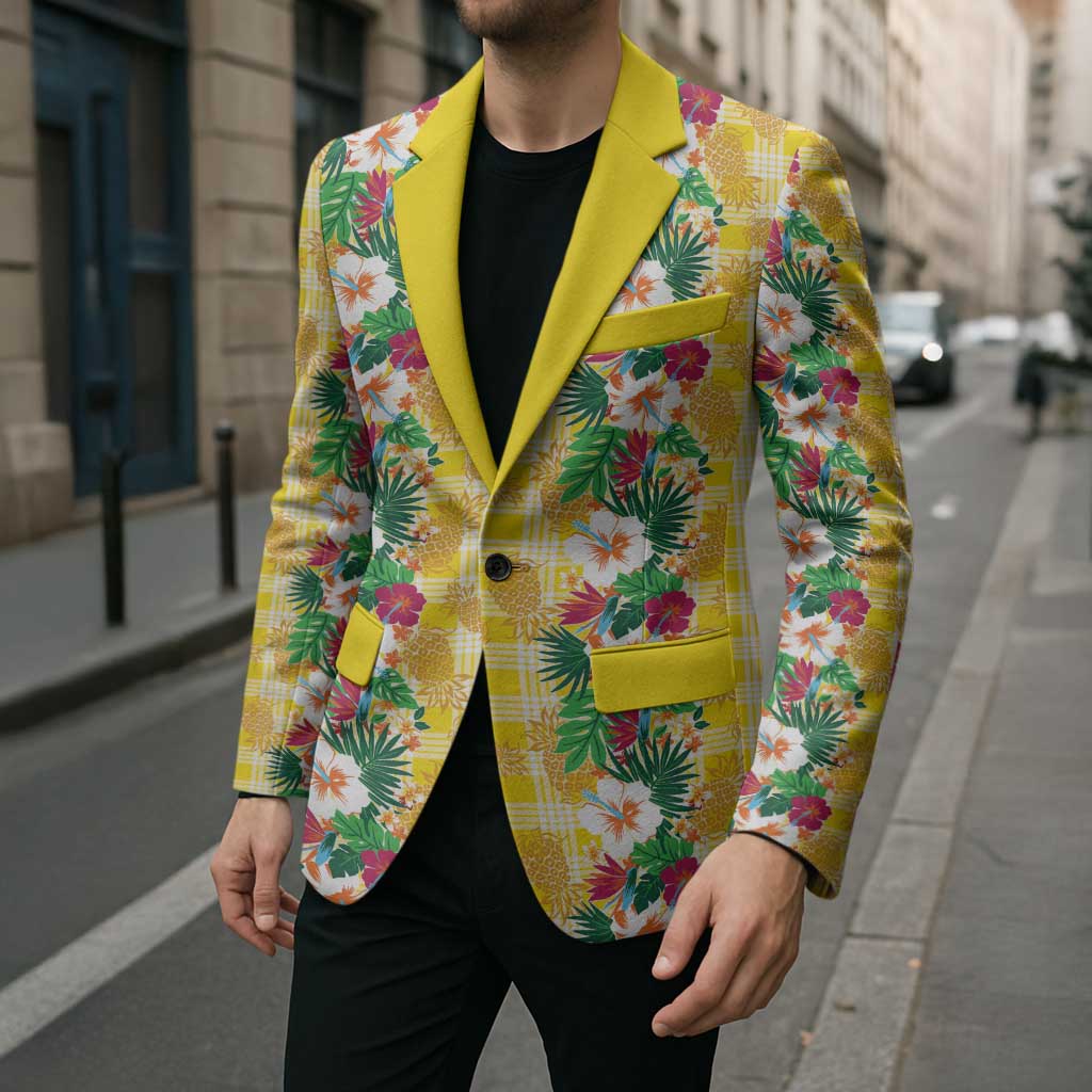 Hawaiian Palaka Blazer Hibiscus Pineapple Lei LT9 - Polynesian Pride