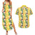 Hawaiian Palaka Couples Matching Summer Maxi Dress and Hawaiian Shirt Hibiscus Pineapple Lei - Polynesian Pride