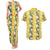 Hawaiian Palaka Couples Matching Tank Maxi Dress and Hawaiian Shirt Hibiscus Pineapple Lei - Polynesian Pride