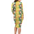 Hawaiian Palaka Family Matching Long Sleeve Bodycon Dress and Hawaiian Shirt Hibiscus Pineapple Lei - Polynesian Pride