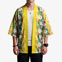 Hawaiian Palaka Kimono Hibiscus Pineapple Lei LT9 - Polynesian Pride