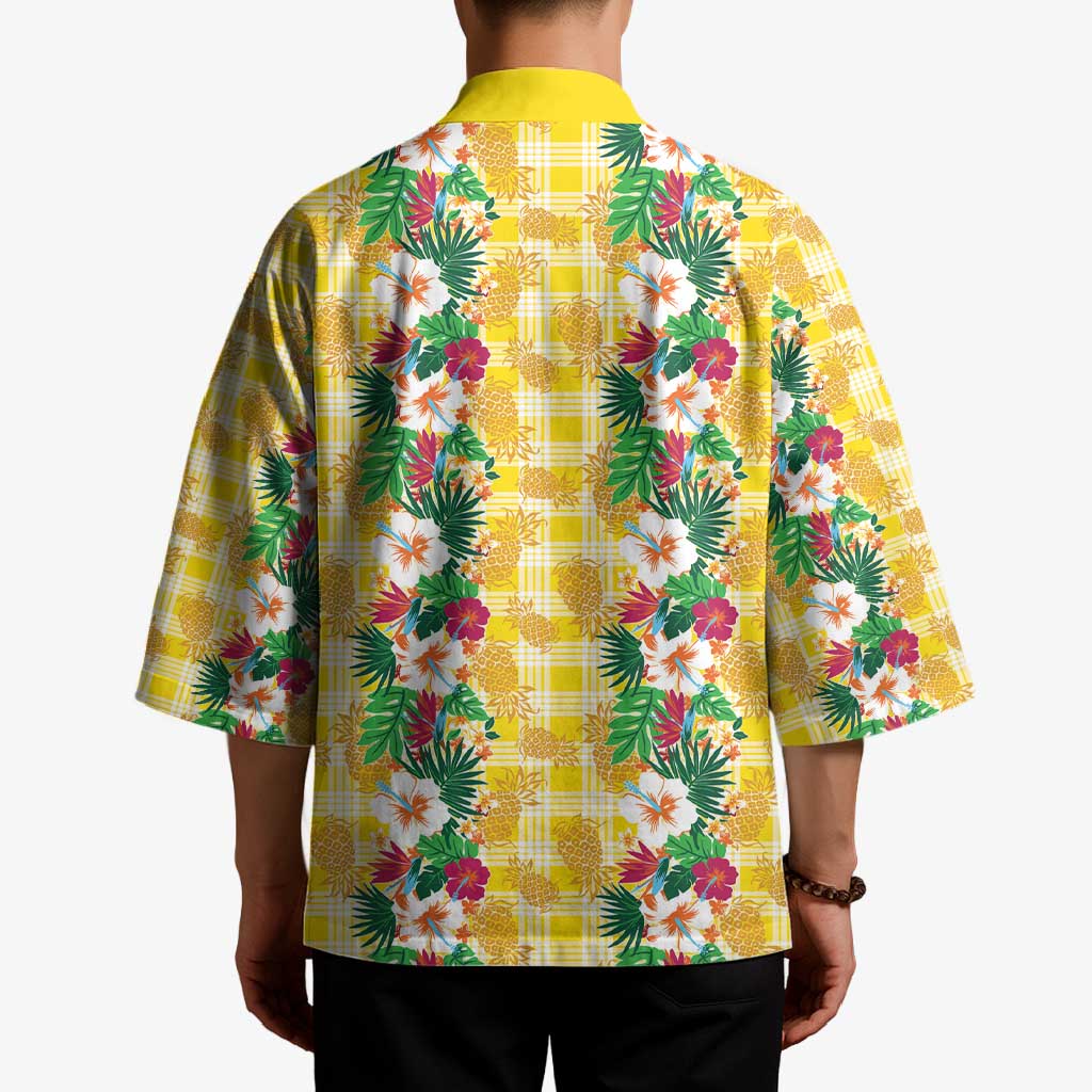 Hawaiian Palaka Kimono Hibiscus Pineapple Lei LT9 - Polynesian Pride