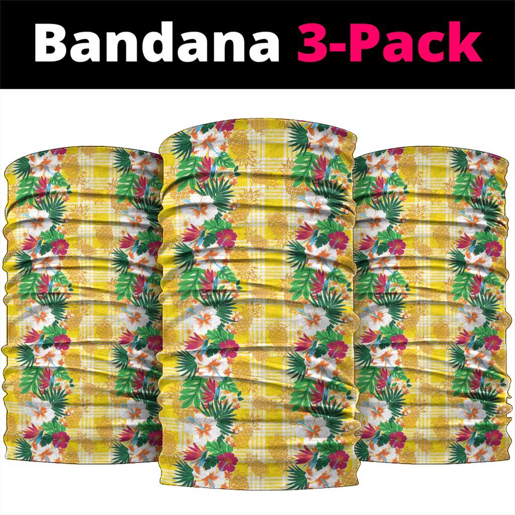 Hawaiian Palaka Neck Gaiter Hibiscus Pineapple Lei - Polynesian Pride