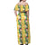 Hawaiian Palaka Off Shoulder Maxi Dress Hibiscus Pineapple Lei - Polynesian Pride