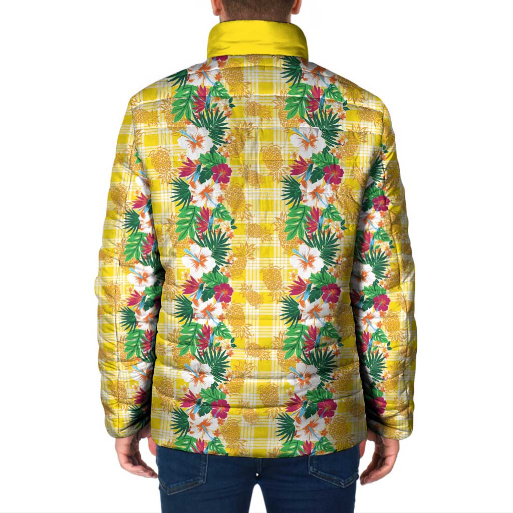 Hawaiian Palaka Padded Jacket Hibiscus Pineapple Lei LT9 - Polynesian Pride