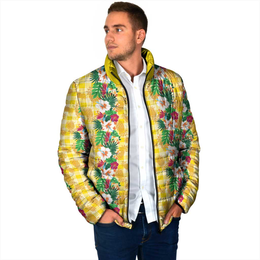 Hawaiian Palaka Padded Jacket Hibiscus Pineapple Lei LT9 - Polynesian Pride