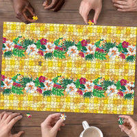 Hawaiian Palaka Puzzle Hibiscus Pineapple Lei LT9 - Polynesian Pride