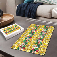 Hawaiian Palaka Puzzle Hibiscus Pineapple Lei LT9 - Polynesian Pride