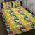 Hawaiian Palaka Quilt Bed Set Hibiscus Pineapple Lei - Polynesian Pride