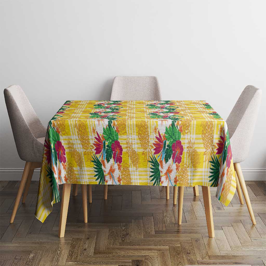 Hawaiian Palaka Tablecloth Hibiscus Pineapple Lei - Polynesian Pride