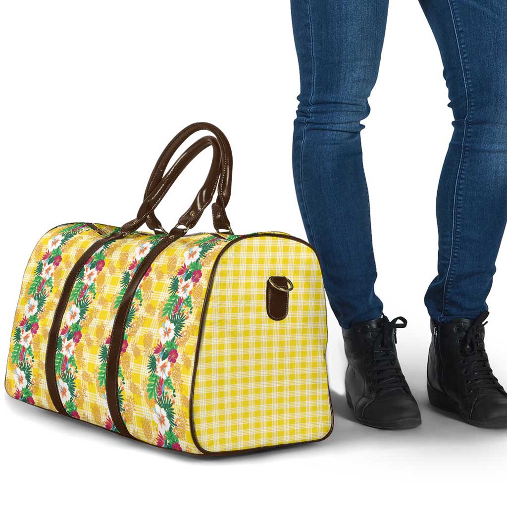 Hawaiian Palaka Travel Bag Hibiscus Pineapple Lei LT9 - Polynesian Pride