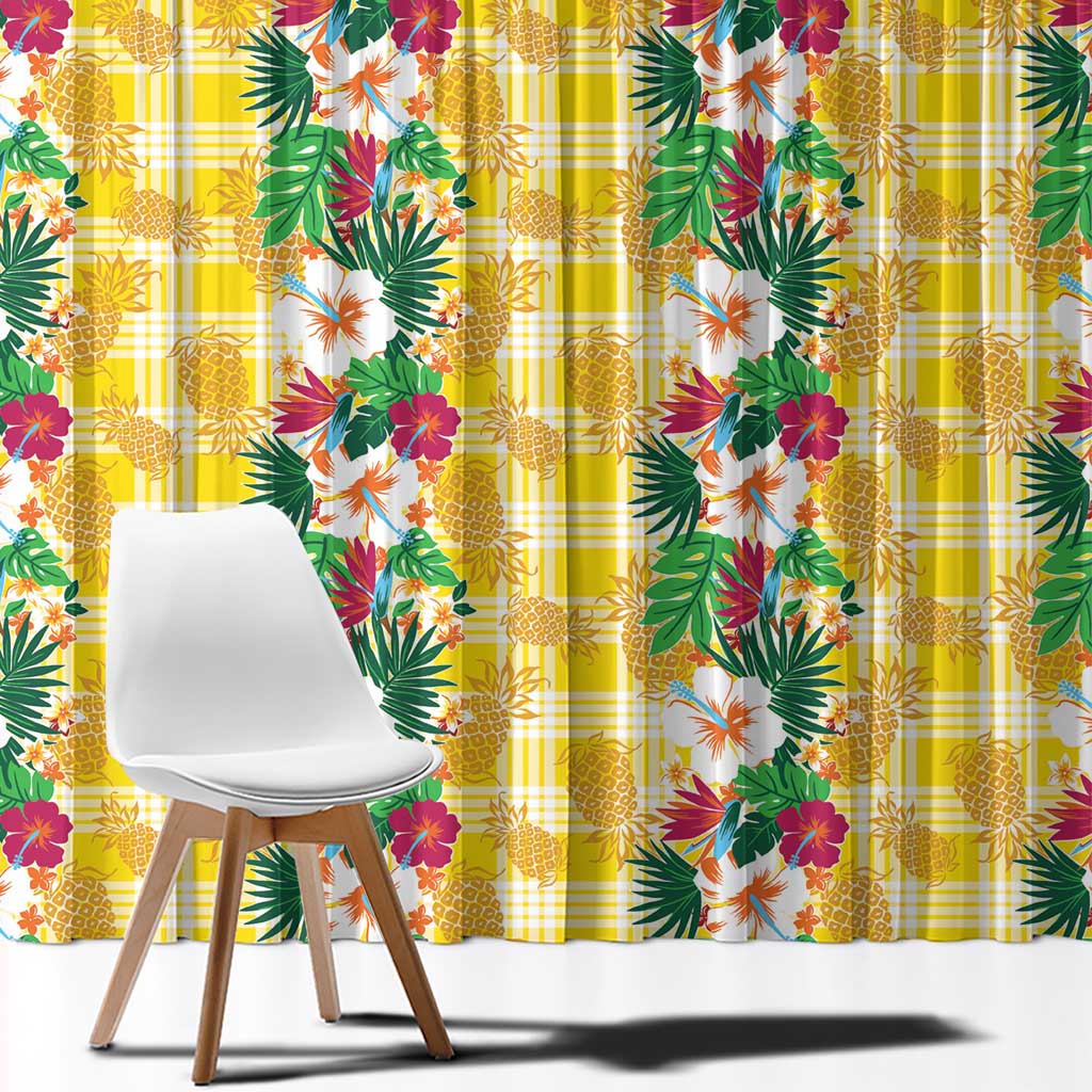 Hawaiian Palaka Window Curtain Hibiscus Pineapple Lei LT9 - Polynesian Pride